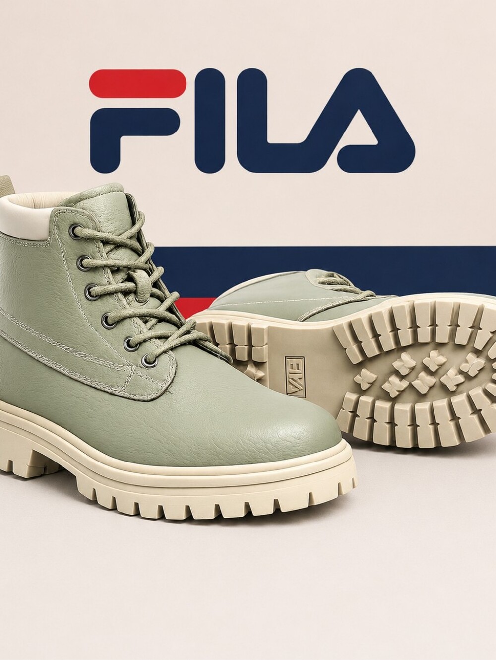 Fila Sage  Lace-Up Boots GrayGreen